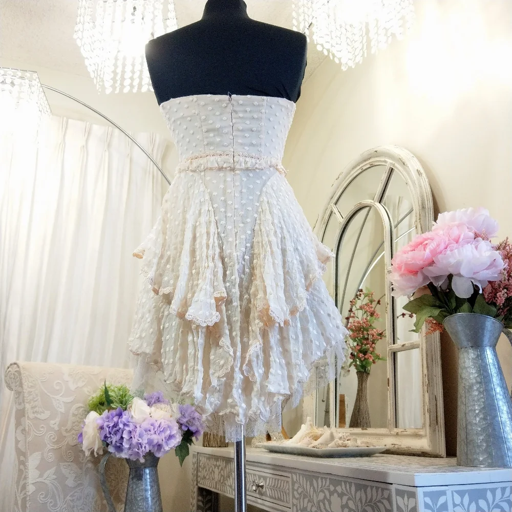 🍒NWT🍒  FP x SPELL ETHEREAL MINI BUSTIER DRESS - Picture 12 of 15